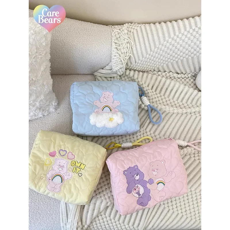 Genuine Carebears Care Bears Cosmetic Storage Bag Portable Cute Storage Bag Ins Fashion Liner Bag