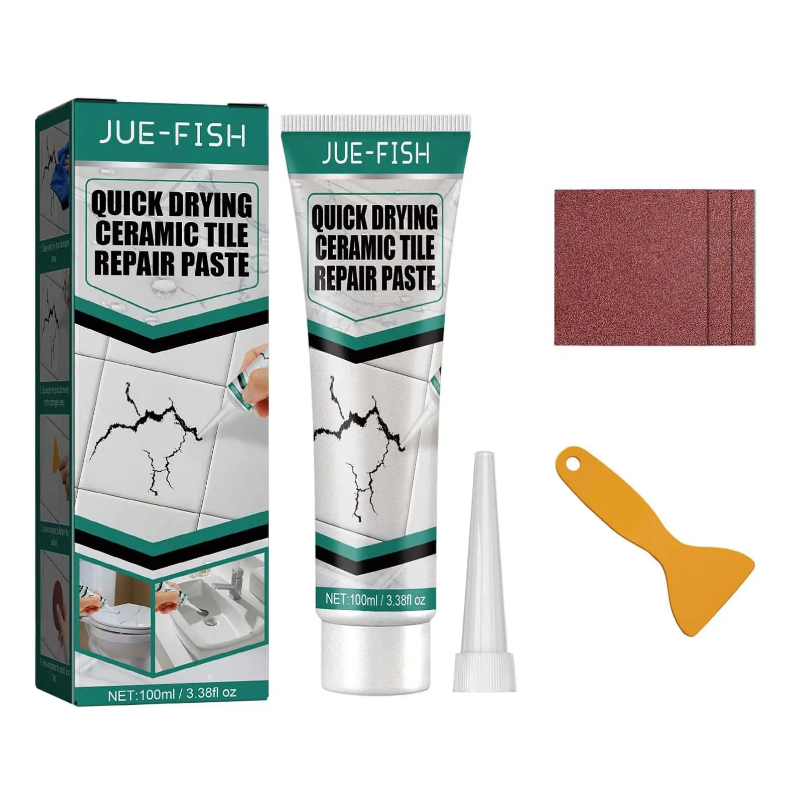 Tile Repair Quick Drying Waterproof Paste Ceramic Repair Kit for Bathroom Kitchen Walls Floors
