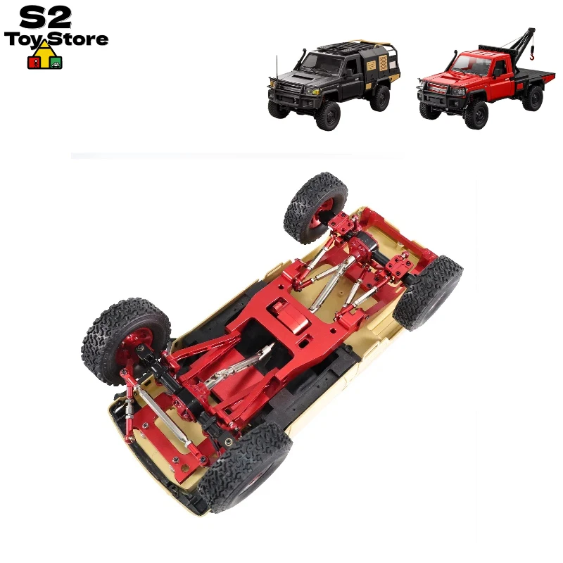 MN82 LC79 RC Crawler Upgrade Kit Aluminum Rear Axle 4-Link Suspension Linkage Mount Modification Accessories