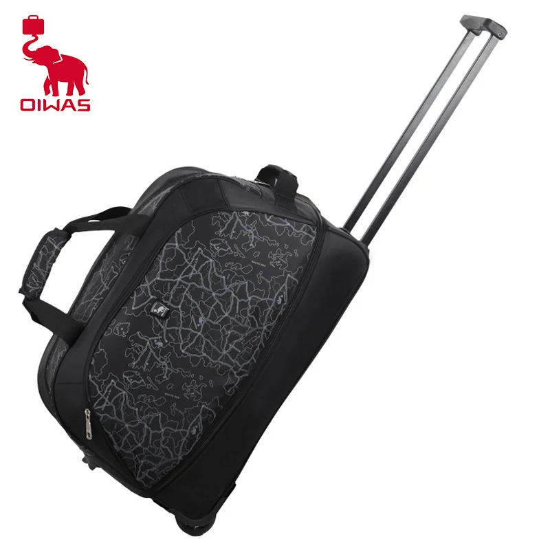 OIWAS-Bolsa de equipaje plegable para hombre y mujer, Maleta de viaje con ruedas, de buena calidad