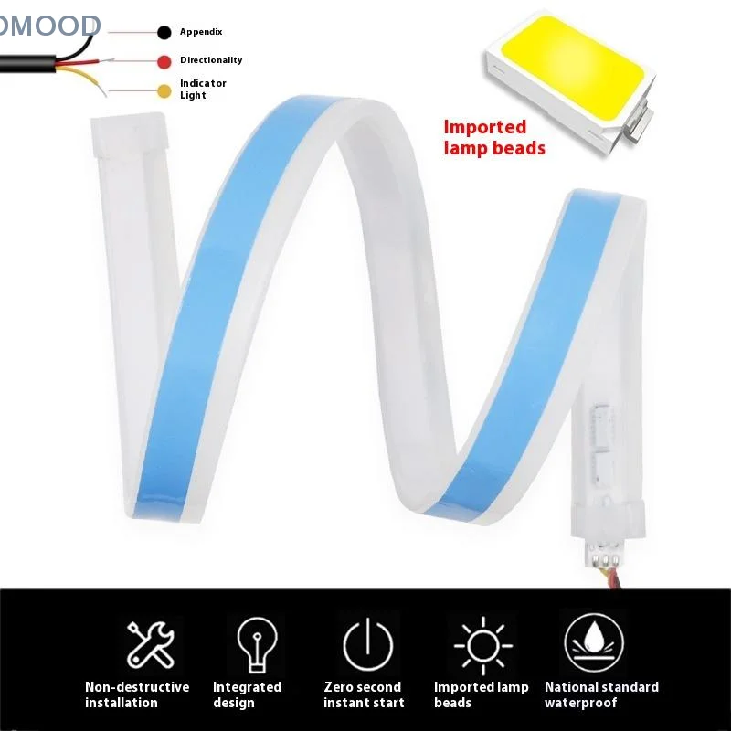 

2 шт. 30 см автомобильные DRL гибкие водонепроницаемые фары светодиодные ленты универсальные автомобильные фары указатель поворота желтые стоп-сигналы