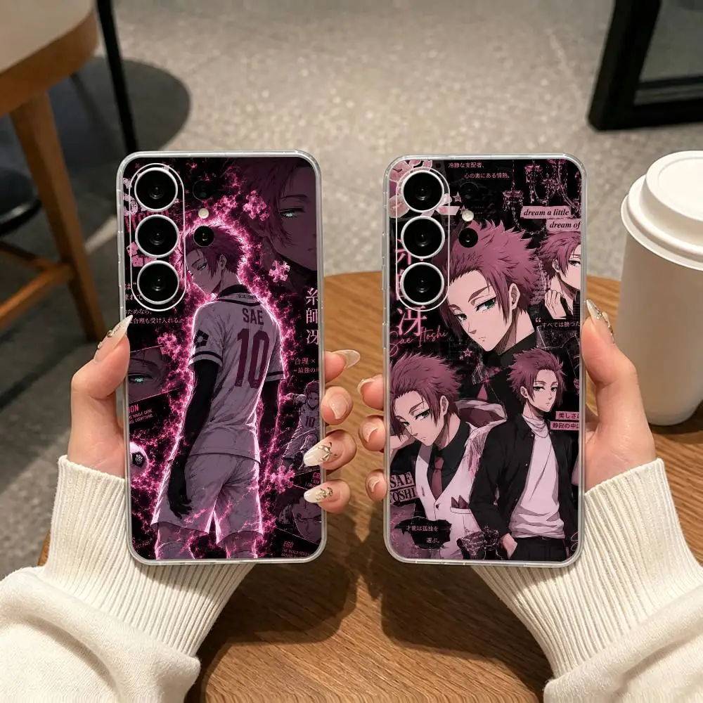 Blue Locks Itoshi Sae gift Phone Case Transparent Silicone Soft For Samsung S25,S24,S21,S22,S23,S30,Ultra,S20,Plus,Fe