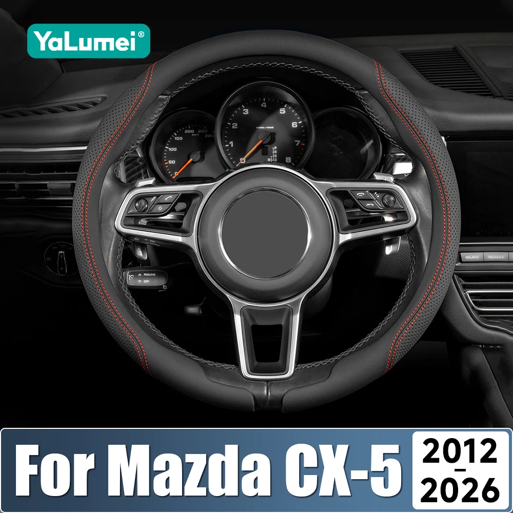 

For Mazda CX-5 CX5 KE KF 2012-2019 2020 2021 2022 2023 2024 2025 2026 Perforated Breathable Non Slip Car Steering Wheel Cover
