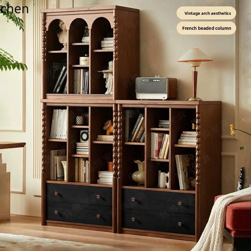 

QZT Solid Wood Bookcase Half-Wall Bookshelf Living Room Floor Cabinet Free Combination Side Cabinet