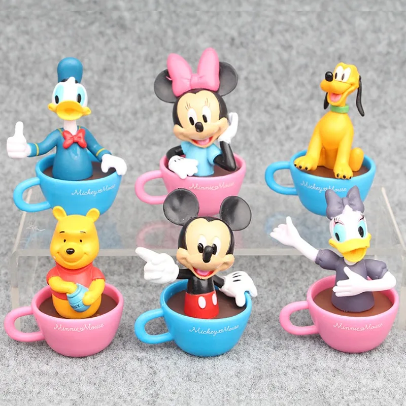 

Disney Mickey Mouse Decoration Anime Action Figures Minnie MouseDolls Q Figurals Cake Decoration Models Children Birthday Gifts