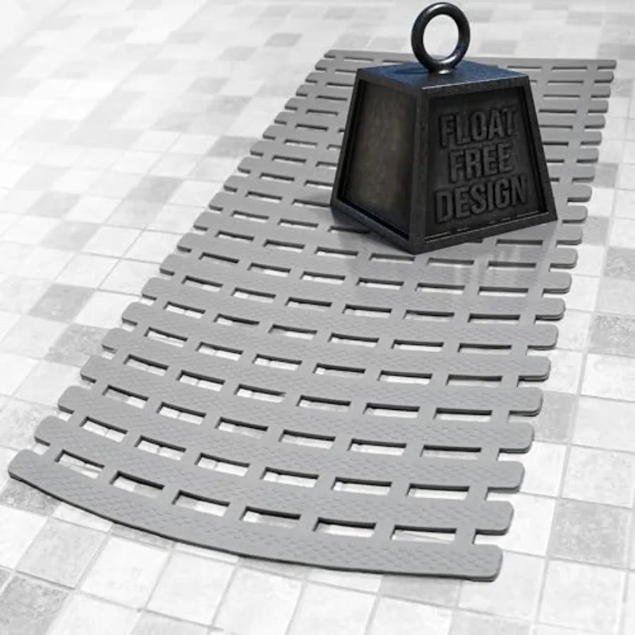 

Weighted Non Slip Bath Mat for Textured Tub and Shower Surfaces Patent Pending Anti Slip Bathtub Safety Without Suction Cups Do
