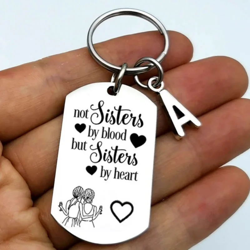 Stainless steel jewelry is not a blood sister key chain for her friend