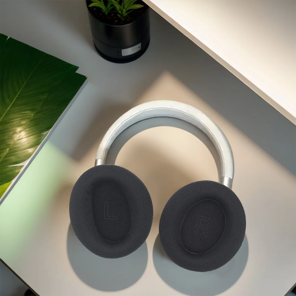 แผ่นรองหูฟังเปลี่ยนผ้าตาข่ายแผ่นรองหูฟังโฟมแยกเสียงรบกวนหูฟังแผ่นรองหูฟังสําหรับ Anker Soundcore Life Q30/Q35/Q30BT