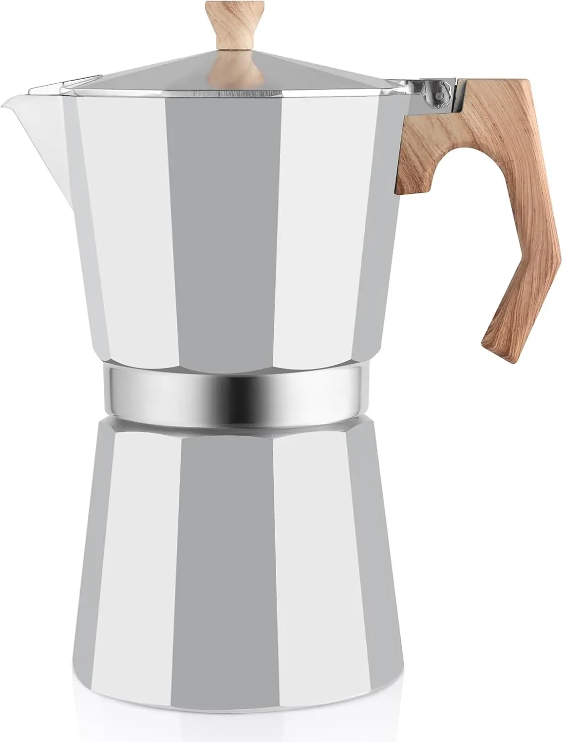 

12-Cup Stovetop Espresso Maker Aluminum Moka Pot for Home Barista Coffee