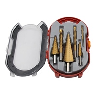 6 PCS Step Drill Bit and Saw Drill Set HSS Drill Bits for Sheet Aluminum Iron Metal Stainless Steel Wood Hole Drilling Expanding
