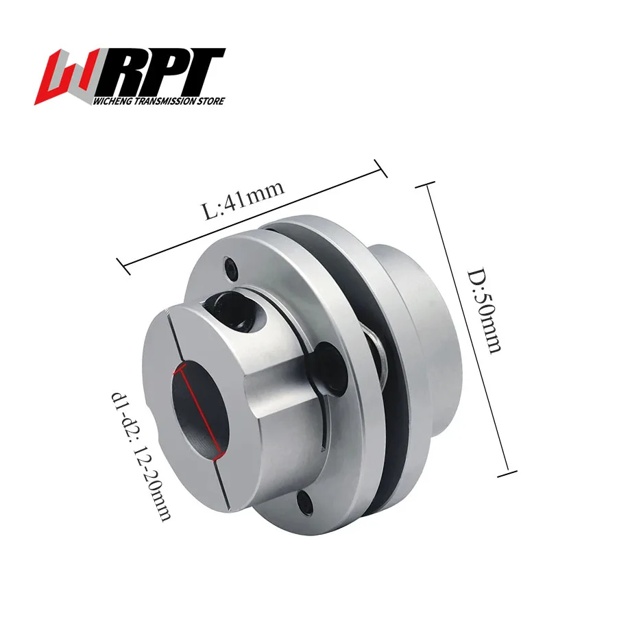 CST Aluminum Alloy Single Diaphragm Coupling Stepped Elastic Diaphragm Coupling Motor Flange Coupling CST-50X41 CNC Parts
