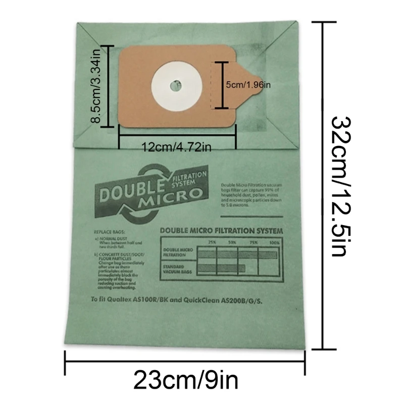 Двухслойные мешки для пыли, сменная сумка для пылесоса