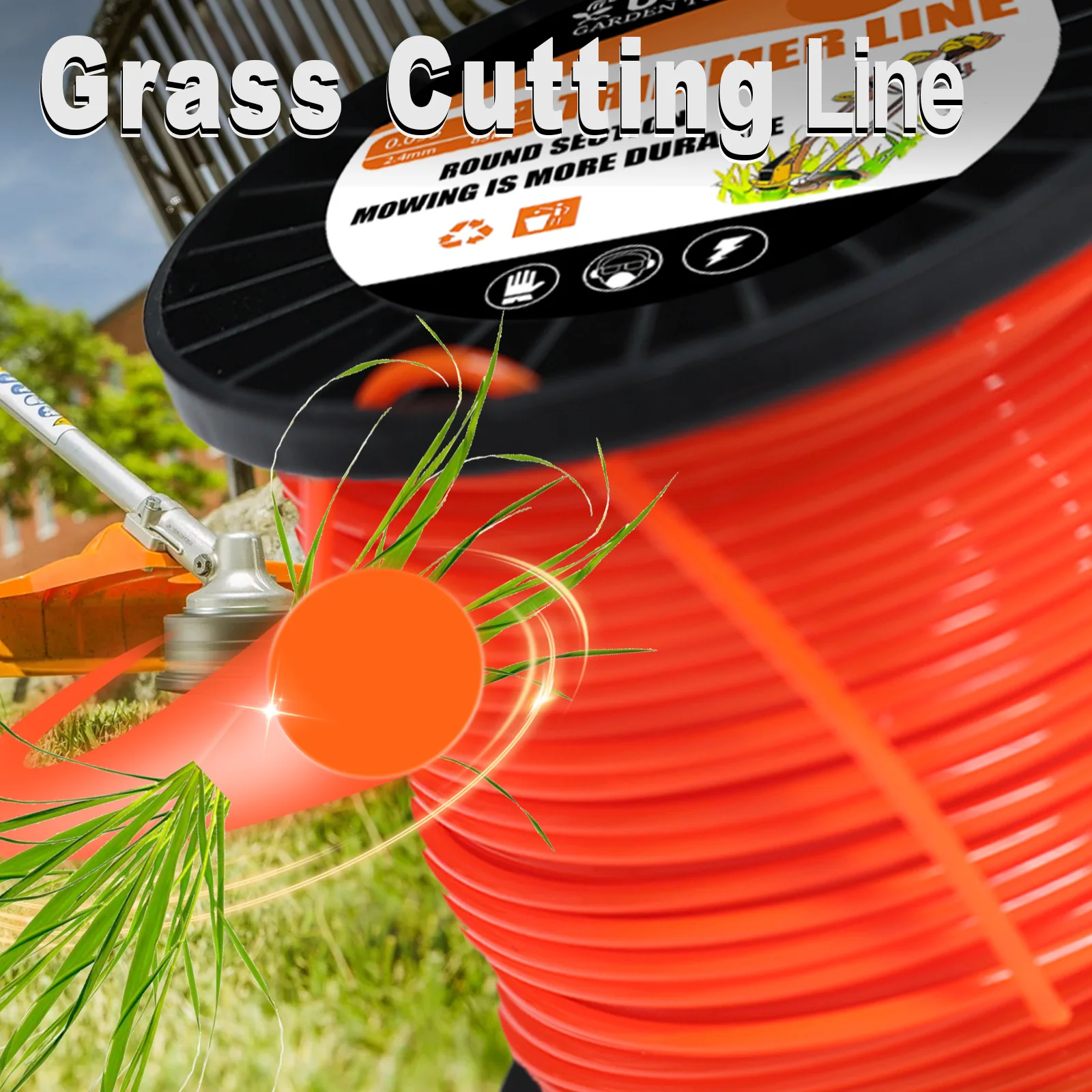 1LB 2.4/2.7/3.0/4.0mm Mowing Nylon Grass Trimmer Rope Brush Cutter Strimmer Line Round Brushcutter Trimmer Cord Line Wire