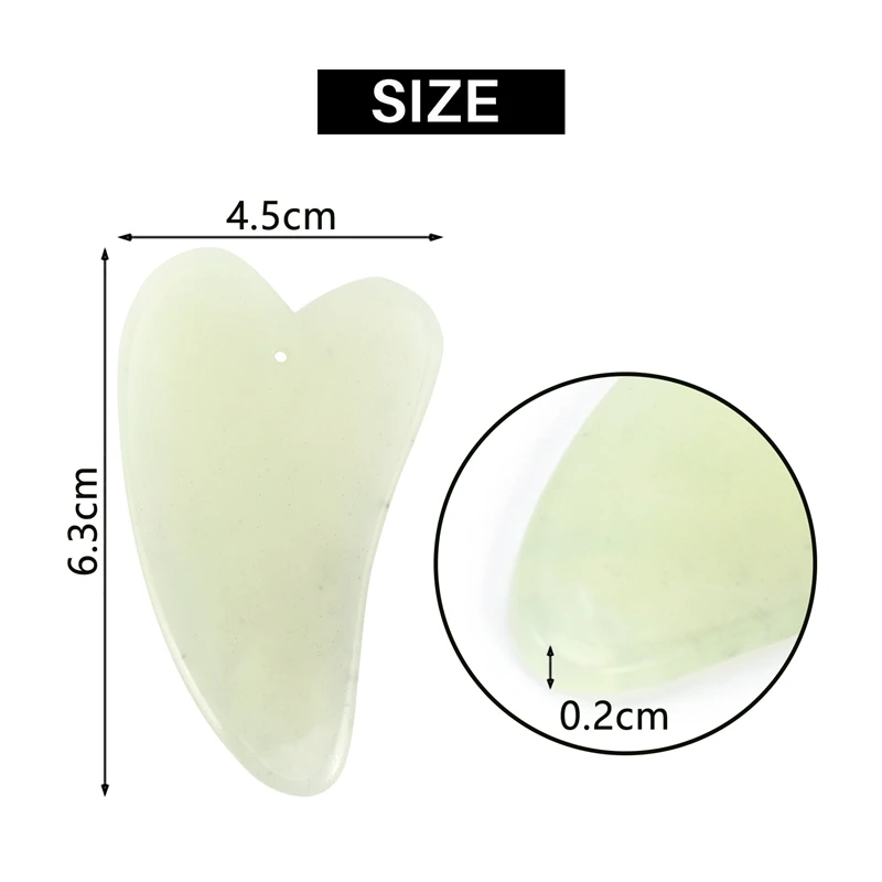 1Pcs Gua Sha Facial Massage Chinese Medicine Natural Jade Board Scraping Tool