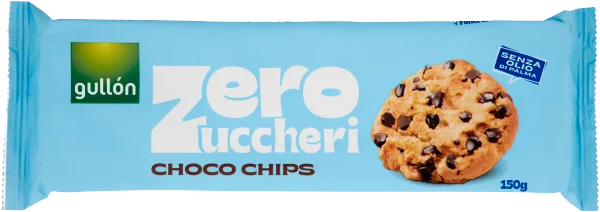 Zuckerfreie Kekse mit Schokoladen-Choco Chips Zero Zucchero 150g - Gullon