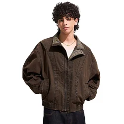 Men's Sexy Splice Lace Metal Chain Buckle Casual Black Suit Jacket Blazers Man Streetwear Vintage Suit Coat Stage Clothing