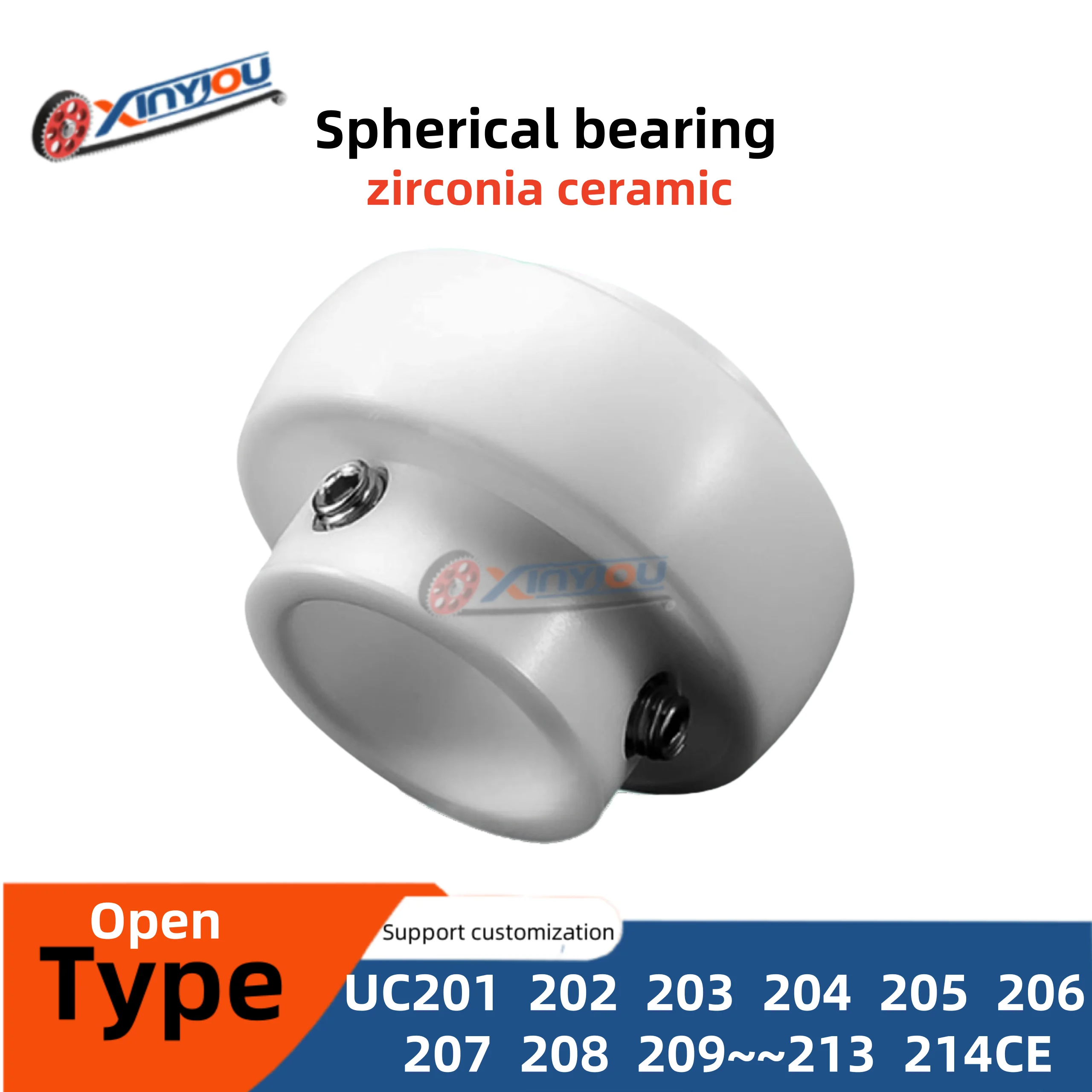 ceramic-outer-spherical-bearing-zirconia-uc-201-202-203-204-205-206-207-208-~214ce-open-corrosion-resistant