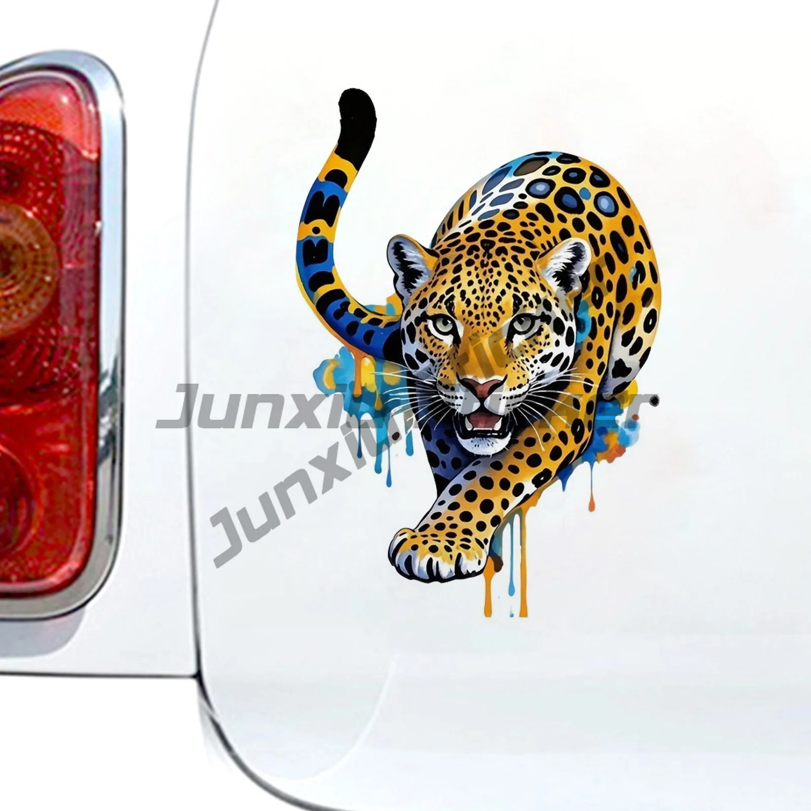

Vibrant Leopard Graffiti Art Sticker -Artistic Durable Decal for Cars, Trucks, Motorcycles, Laptops Walls