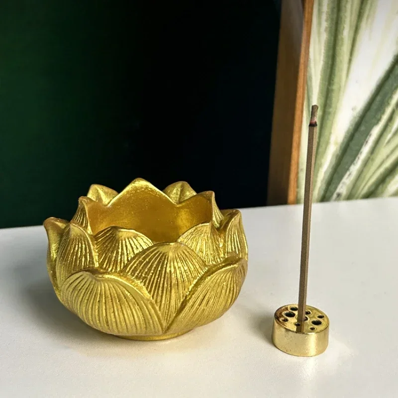 

Lotus Incense Holder Tea Ceremony Supplies Crafts Decorations Home Room/Temple and Buddhist Hall/study/office Aromatherapy Tool