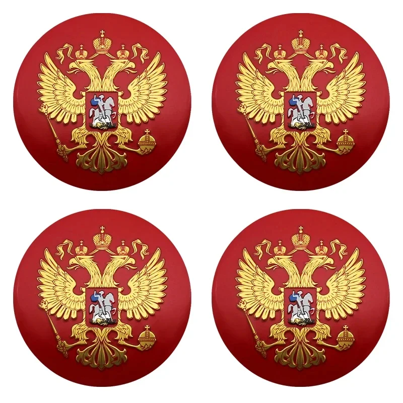 4Pcs 56mm Russia Flag Eagle Emblem Car Wheel Center Hub Caps Stickers For Lada Vesta Niva Granta Priora Vaz Xray 2110