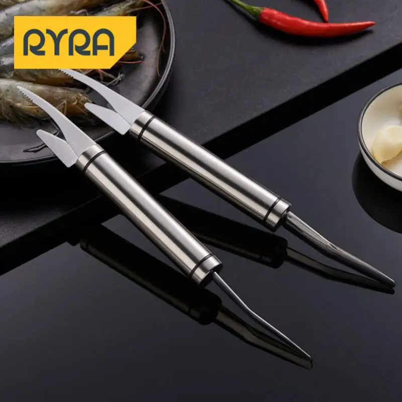 Double-headed Shrimp Peeler Multi-function Save Time Rust Prevention Innovation Smooth Highest Rating Seafood Peirer Efficient