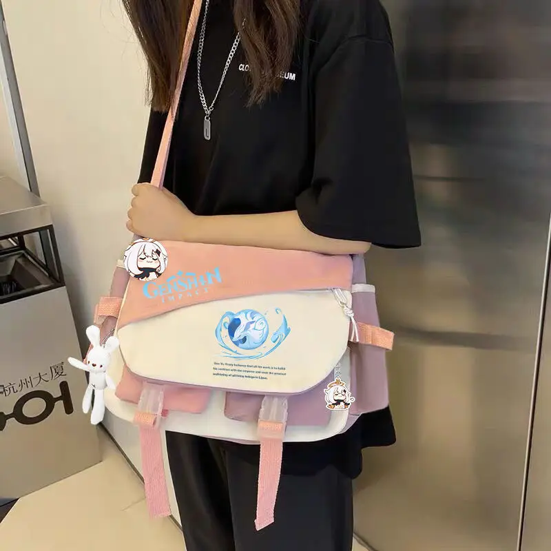 Genshin Impact Crossbody Xiangling Junior Boys And Girls High School Large Capacity Shoulder Bag College Students Casual A