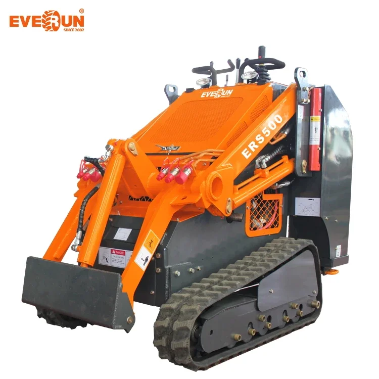 Everun Fashion Design ERS500 10613kg farm frontend end construction compact small skid steer loader