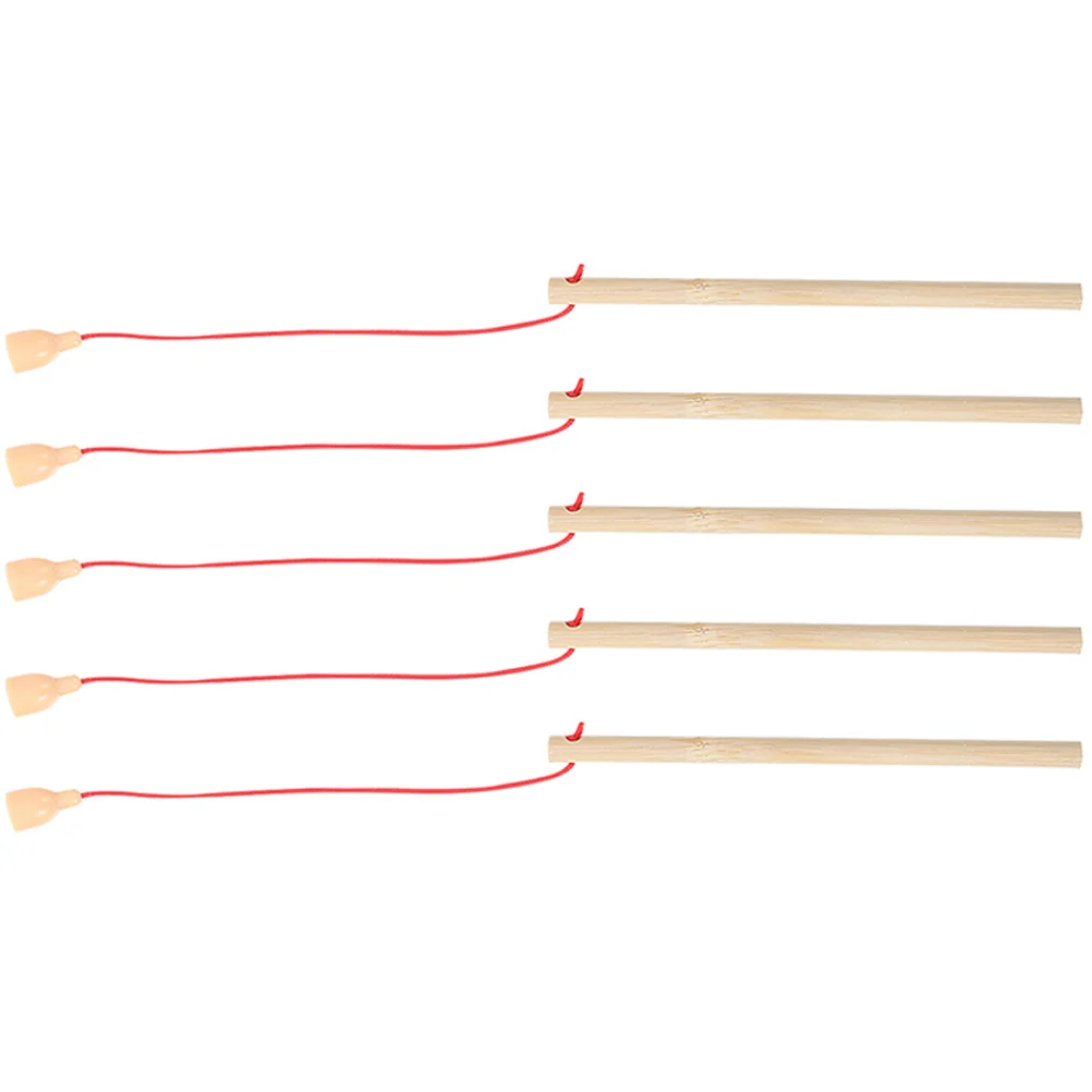 

5 Pcs Fishing Wood Wands Toys for Toddlers 1-3 Rod Game Kids Ages 4-8 Accessories One Games