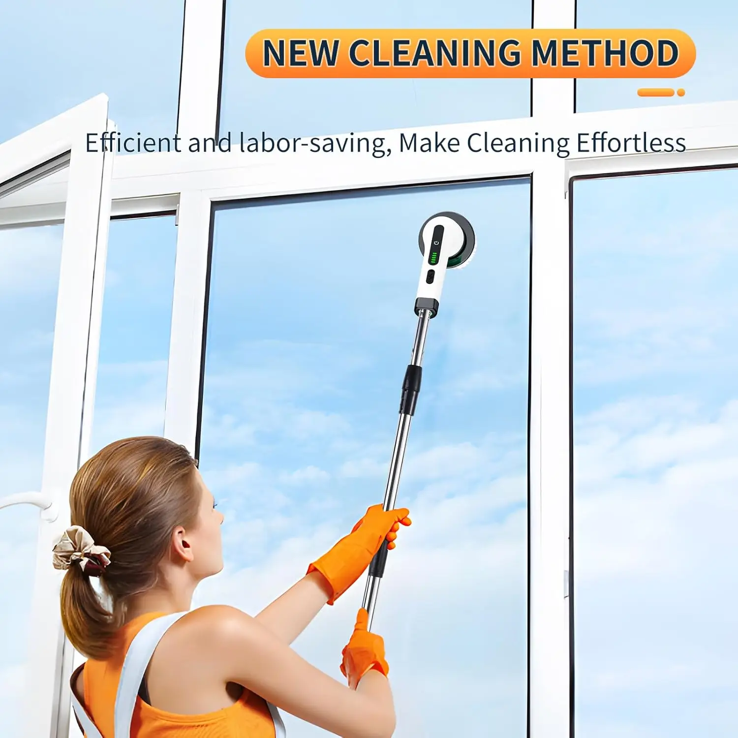 جهاز تنظيف الأرضيات الكهربائي الدوار 2025، فرشاة تنظيف قابلة لإعادة الشحن، منظف أرضية الدش، مع 9 رؤوس فرشاة، سرعتين مزدوجين للطاقة