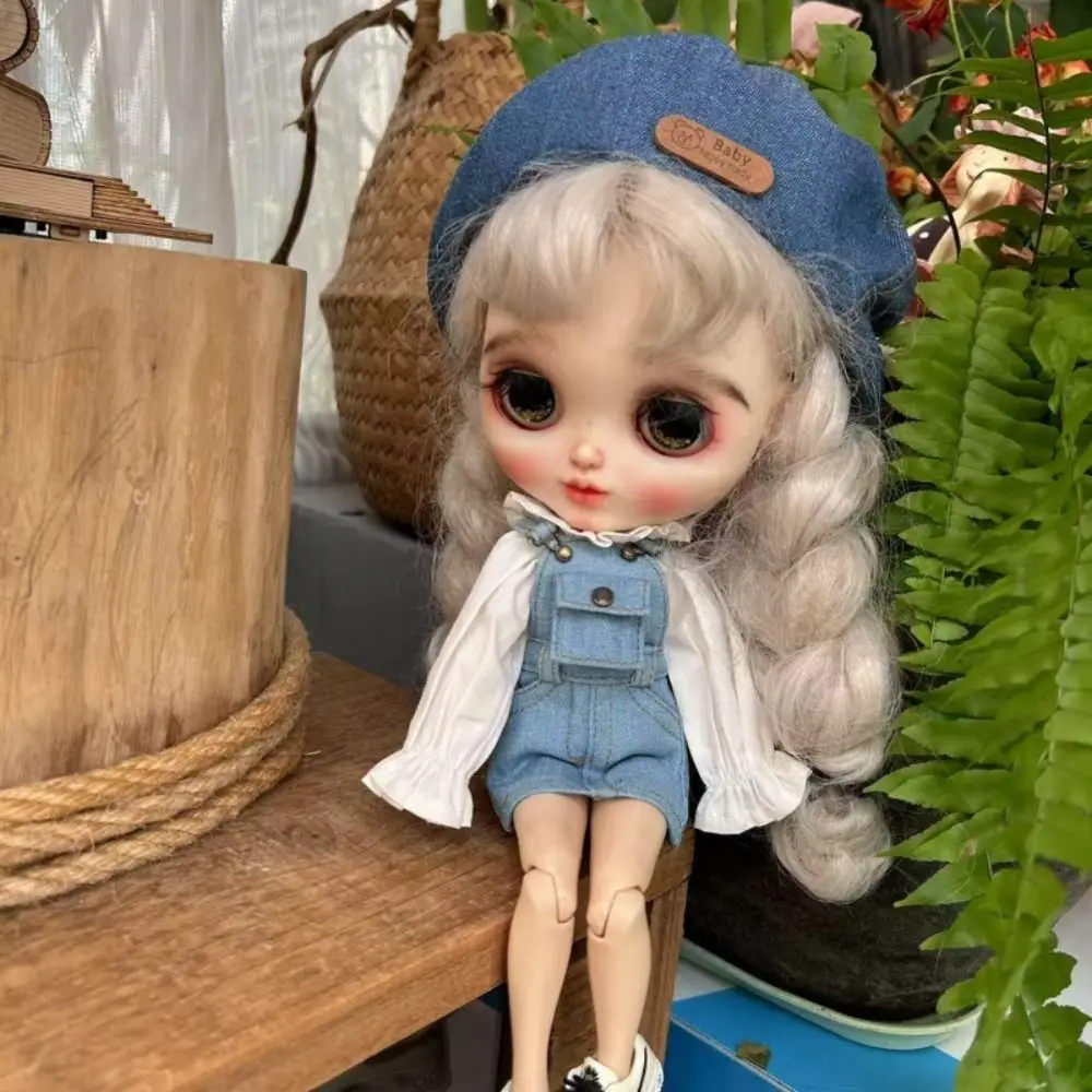 Dolls Pocket Jeans Overalls Skirt for blythe Doll Clothes For Ob22 Ob24 Doll Dress DIY Dolls Casual Wears Clothes Accessories
