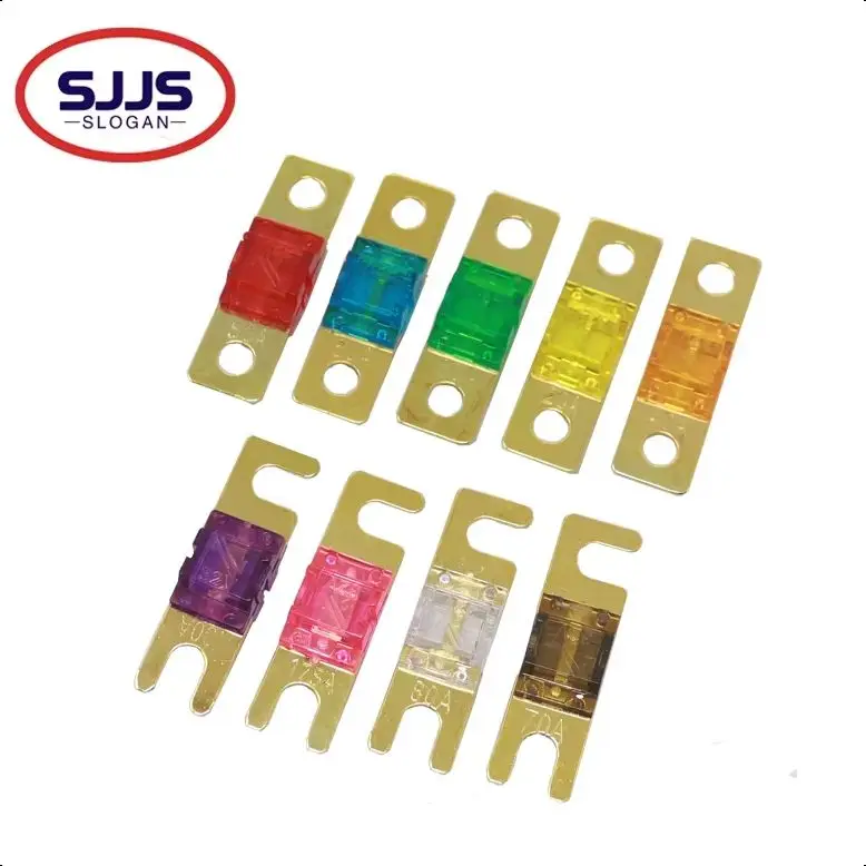 【10-1PCS】ANS FUSE 20A 30A 40A 50A 60A 70A 80A 100A 125A 150A- 200A ANL Gold Plated Stud Car Fuses Mini Car Stereo Audio AFS Fuse