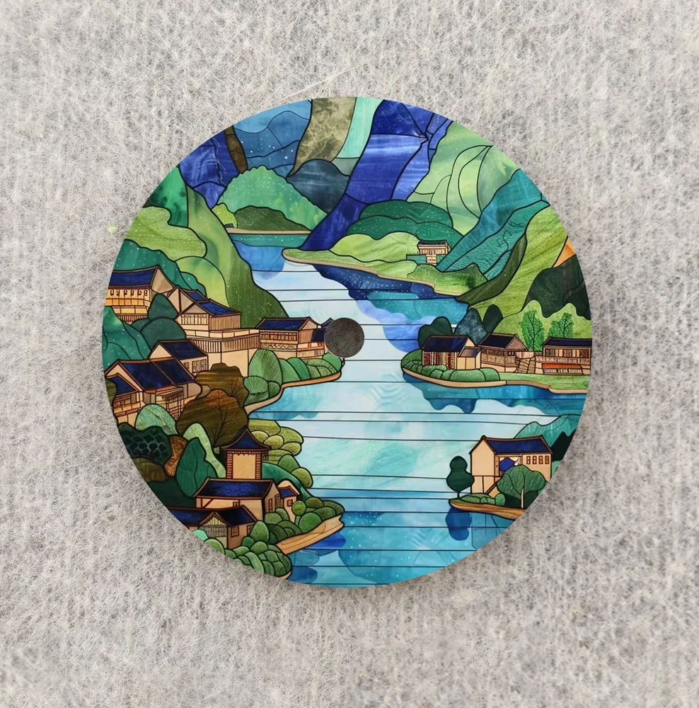 NH35 Dial 28.5mm Dial NH36 Dial Landscape Painting Series Dial Custom LOGO Nadaje się do akcesoriów do zegarków z mechanizmem NH35/36 4R6R7S