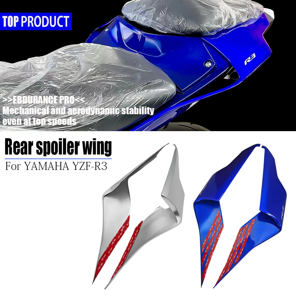 

For YAMAHA YZF-R3 YZFR3 Motorcycle rear fairing Rear spoiler wing New modified side wings 2015-2023