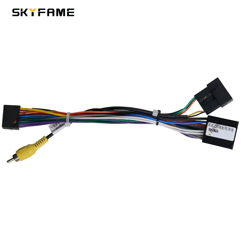 SKYFAME-Adaptador de arnés de cableado de 16 pines para coche, Cable de alimentación de Radio Android para Roewe 350 MG 350