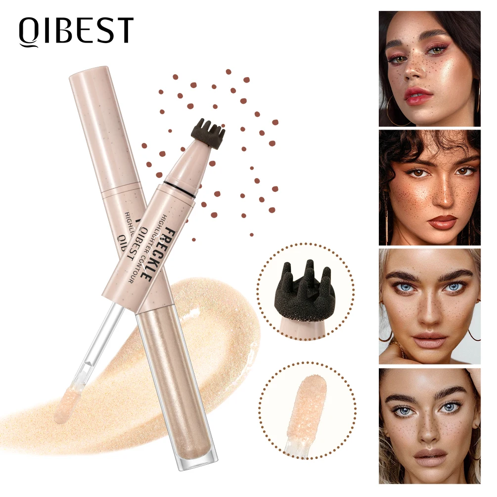 

New Double-headed freckles fine flash highlight grooming long-lasting matte natural multi-purpose double-headed freckles makeup