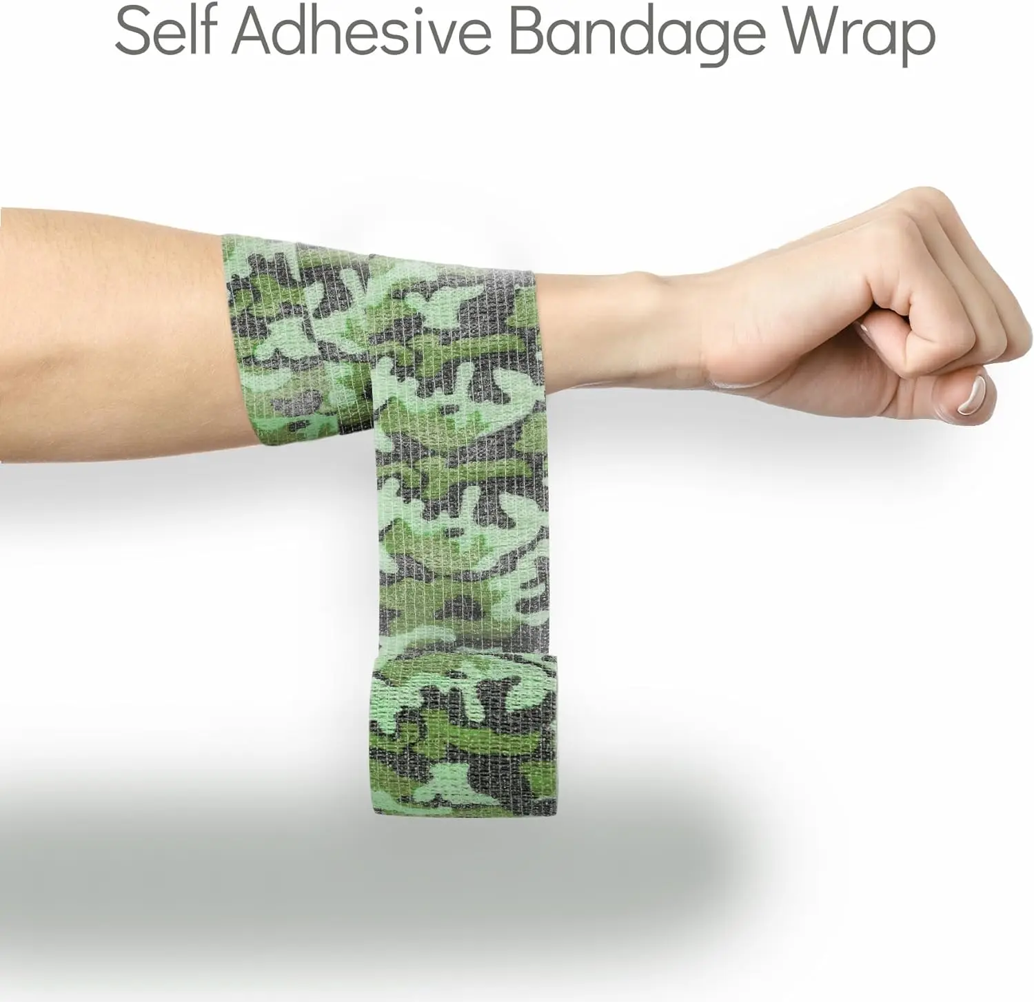 Elastic Wrap เทปเหนียว Army กาวการล่าสัตว์กลางแจ้ง Camouflage กันน้ําทนทาน Self กาวยืดหยุ่นขนาดผ้าพันแผล