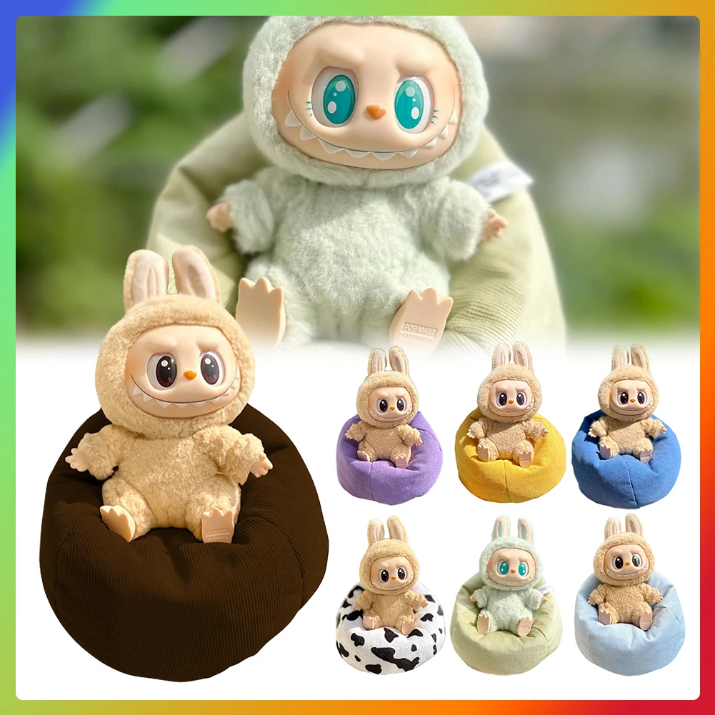 

For 17cm Labubu Mini Chair Bjd Doll Room Decoration 2nd Generation Sitting Party Series Doll Sofa Car Mini Safety Sofa Toy Gifts