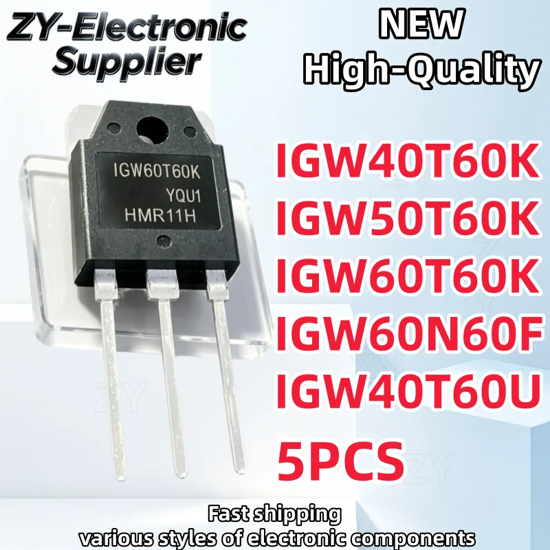 TO-3P IGBT【5PCS】NEW IGW40T60K IGW50T60K IGW60T60K IGW60N60F IGW40T60U Best Quality In Stock
