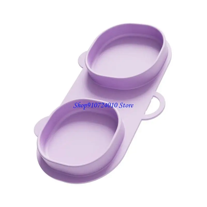 صينية تغذية الأطفال ذات القسم المزدوج 77HD، آمنة للاستخدام في غسالة الأطباق، مقاومة للانسكاب، ضرورية للسفر