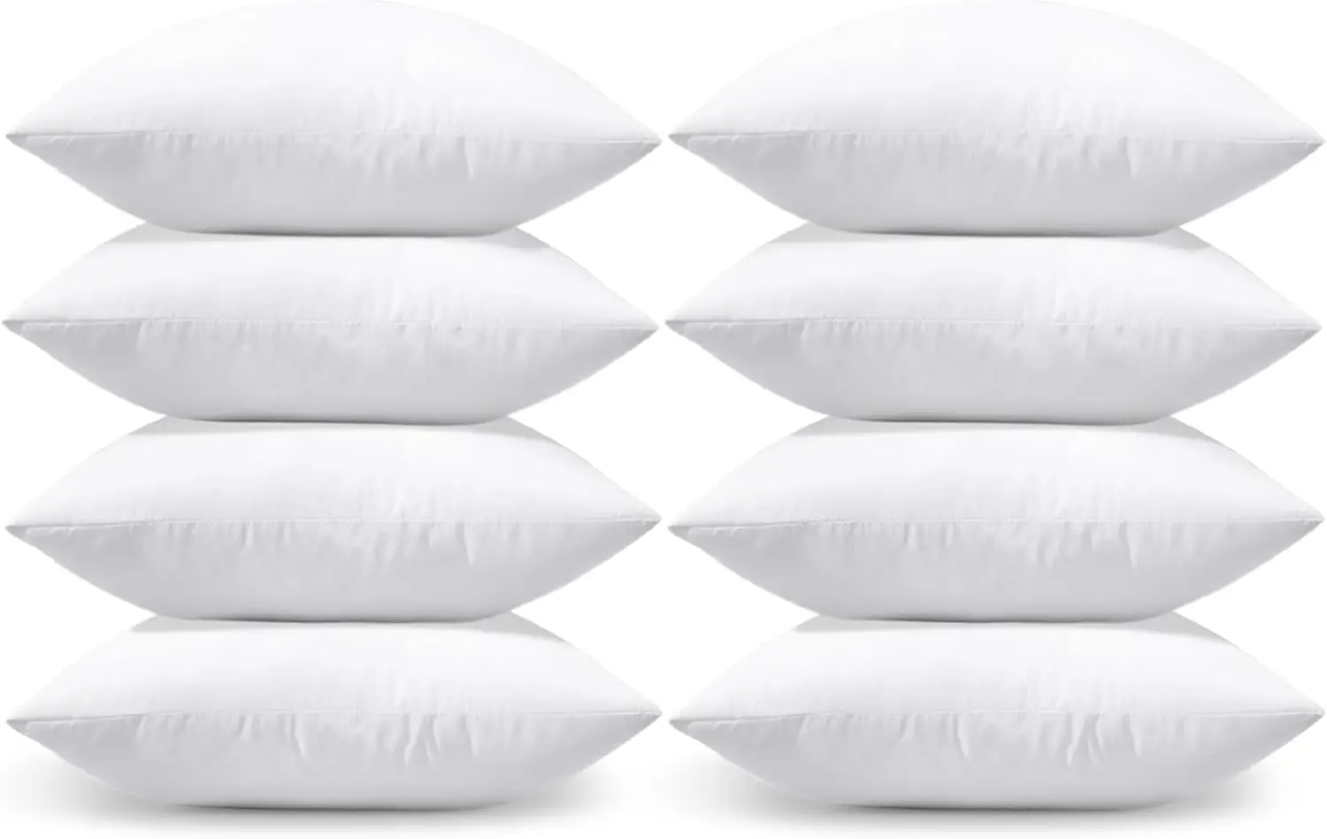 

Набор из 8 квадратных наполнителей для подушек 20x20, мягкие, пышные, объемные, белые, декоративные