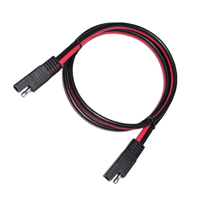 

Удлинительная линия 12AWG SAE, медный двойной мужской солнечный удлинительный кабель 100 см для автомобильных и наружных настроек