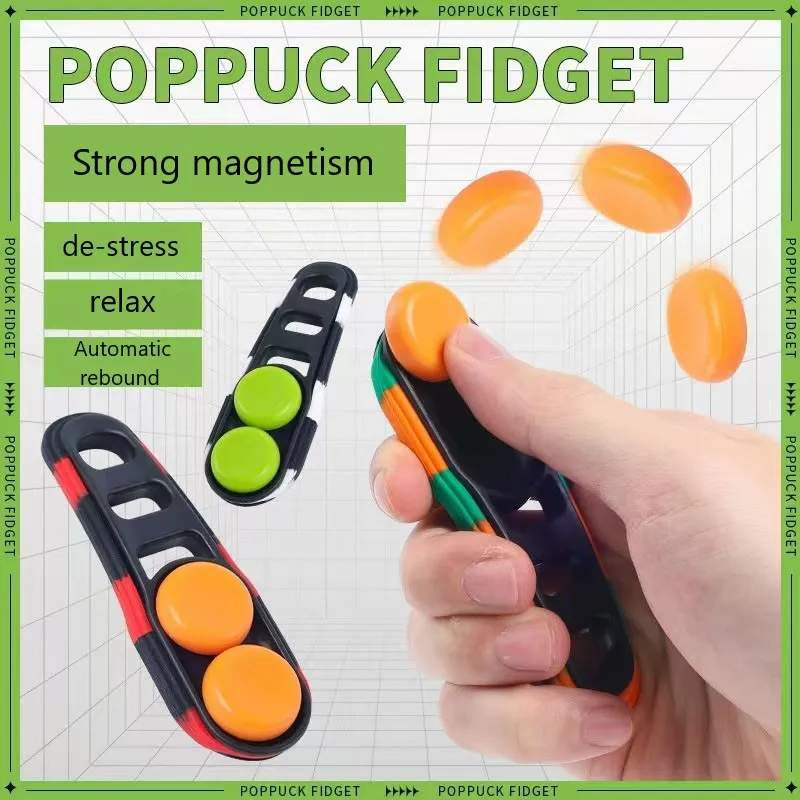 2023 New Pop Fidget Flip Pop Double-sided Magnetic Stress Relief Toy Powered By Neodymium Fidget Spinner Kids Toys Holiday Gifts