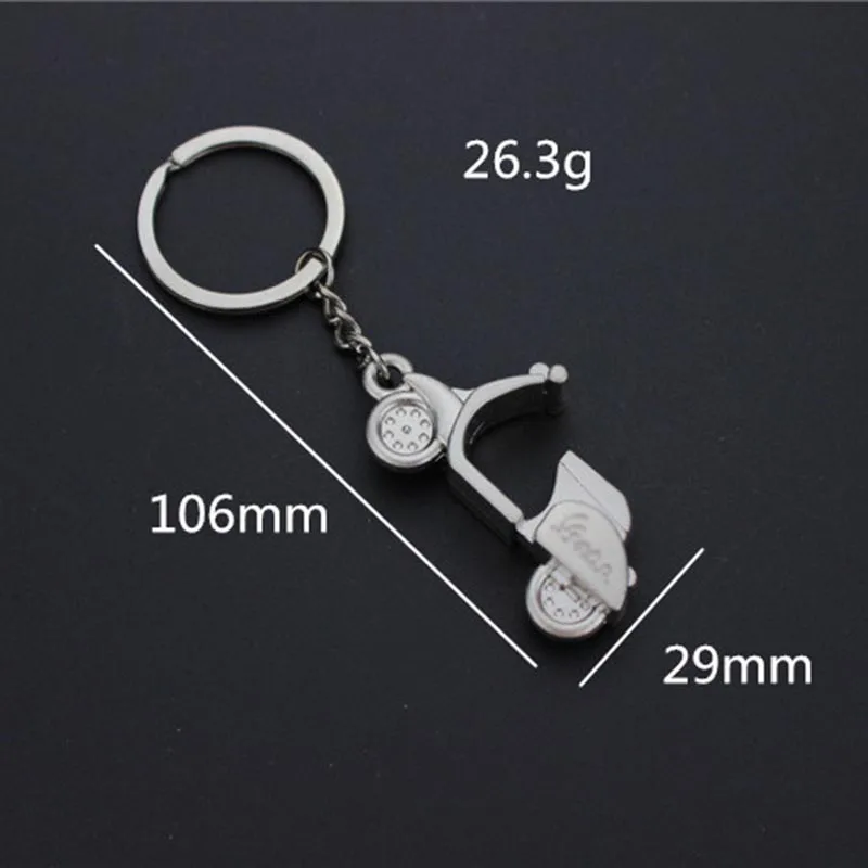 Antique Bronze Plated Scooter 3D Auto Car Charm Keyring Motorcycle Pedal Keychain Personality Motorbike Keyfob