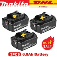 🔥🔋100% Makita 18V 6.0 Rechargeable Lithium-Ion Battery with LED Indicator, High Capacity for Makita Cordles Power Tool Battey