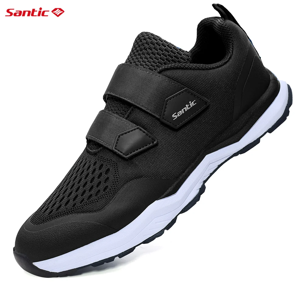 Santic sapatos casuais de mountain bike, serve para pedal spd, sapatos de ciclismo masculinos, sola de borracha, tecido de malha 3d, tênis de corrida multiuso Santic sapatos casuais de mountain bike, serve para pedal spd, sapatos de ciclismo masculinos, sola de borracha, tecido de malha 3d, tênis de corrida multiuso