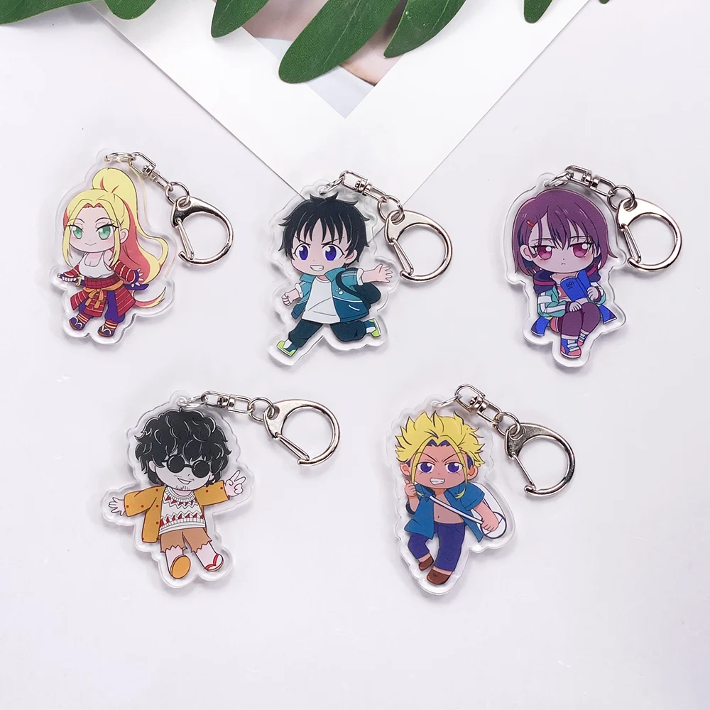 Personajes de Anime Zom 100 llavero acrílico para coche accesorios lindo creativo Kawaii bolso encanto mochila colgante llavero regalos para Fans