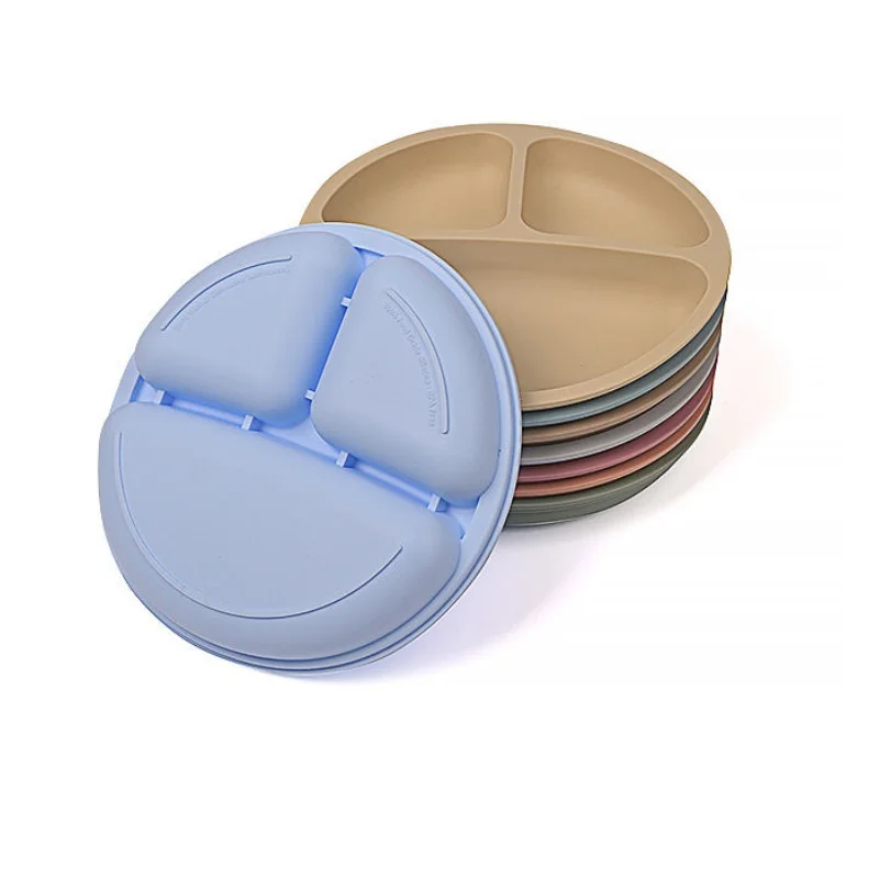 1PCS Baby Sucker Silicone Dining Plate BPA Free Children Dishes Suction Toddle Training Tableware Kids Feeding Bowls Baby Stuff