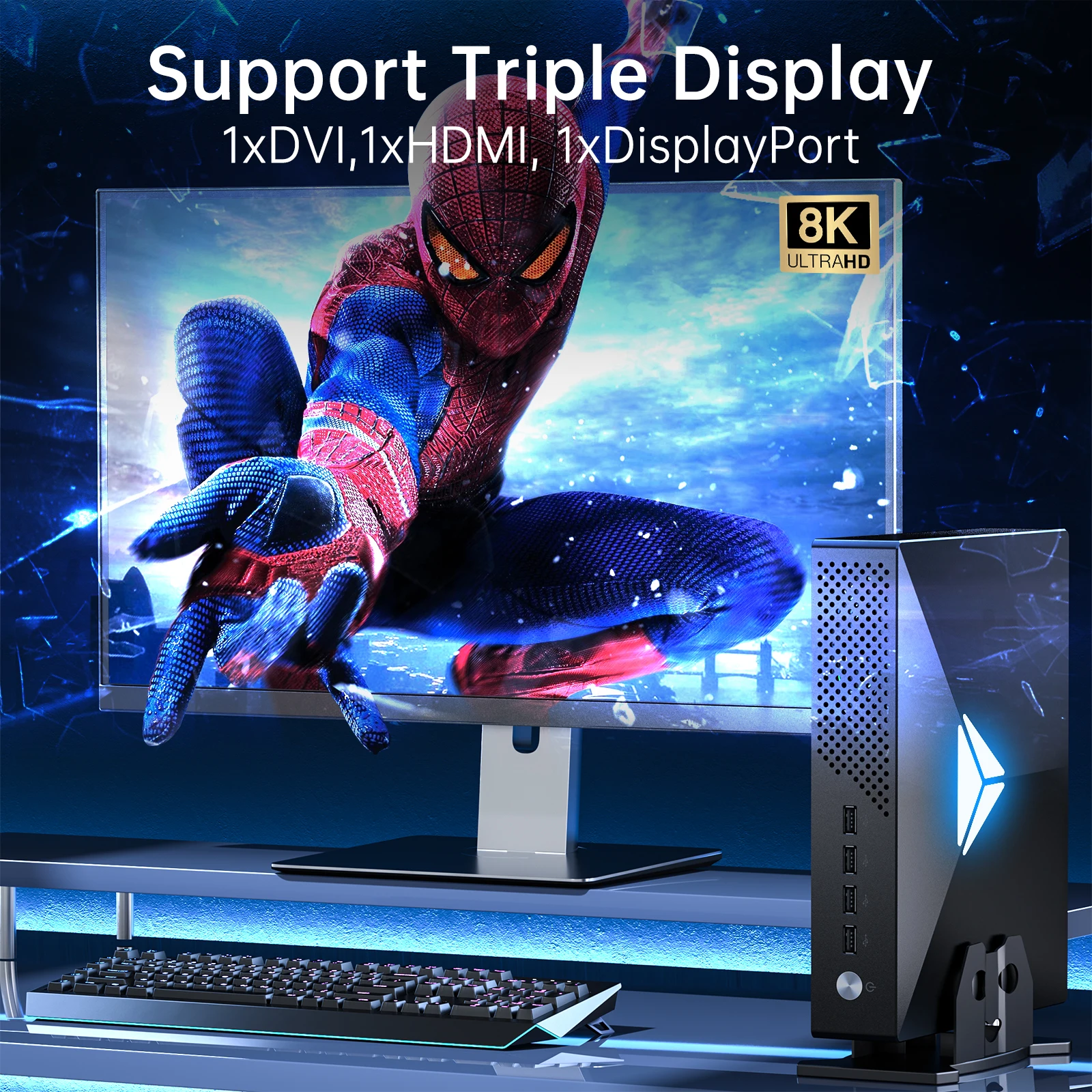 MSECORE MV200 Game Mini PC Intel Core i9-9900KF RTX3050 8G discrete kaart game mini pc windows 11 DDR4 NVME SSD BT5.0