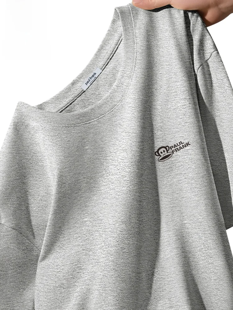 

Loose Fit ort Sve T-irt Men's Summer 2025 New Faion Linen ey f Sve Youthful Fun Cartoon Print