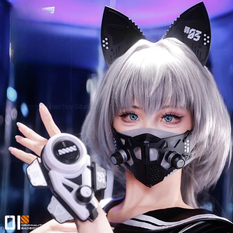 

Mask Xia Ming Star Sunset Mechanical Cat Ear Headband Headgear